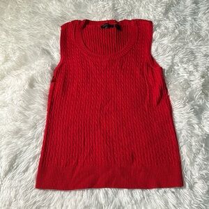 Red holiday sweater vest